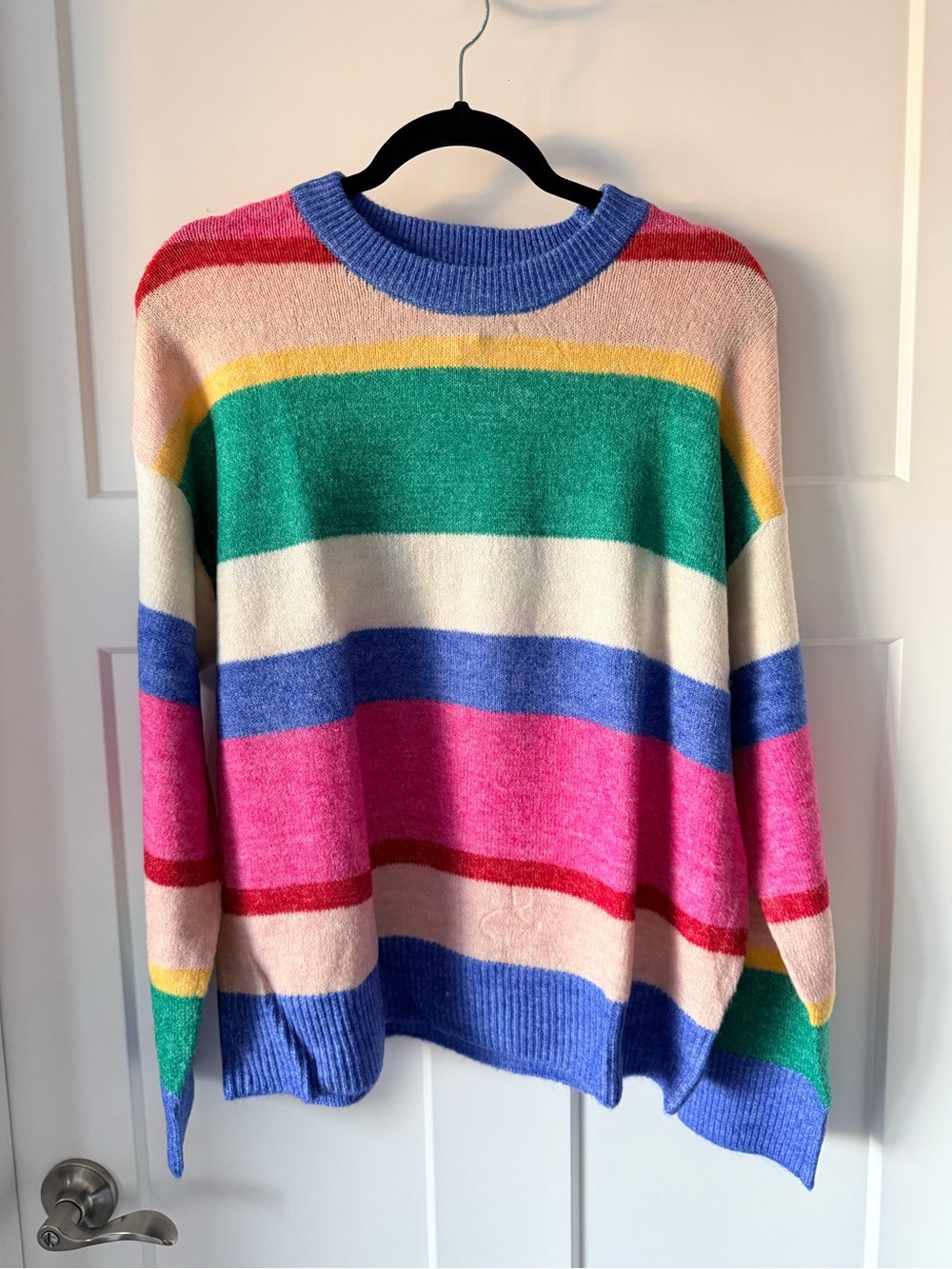 Esprit Striped Rainbow Crewneck Sweater - Multicolor NWT Size Large